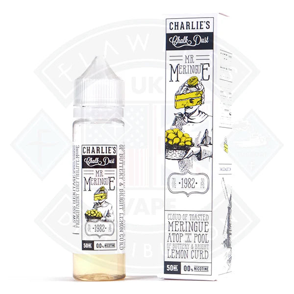 Charlie's Chalkdust Mr Meringue 1982 Meringue Atop Pool Lemon Curd 50ml 0mg shortfill e-liquid