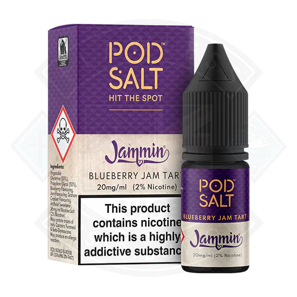Pod Salt Jammin Blueberry Jam Tart Fusion Series 11mg 10ml E-Liquid
