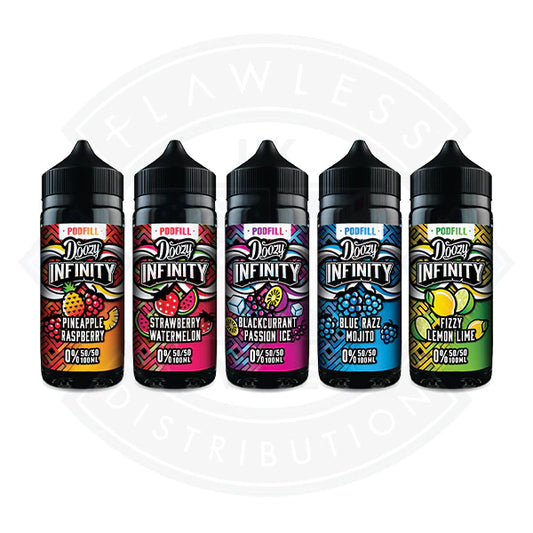 Doozy Vape Infinity Pod Fill 50/50 0mg 100ml Shortfill