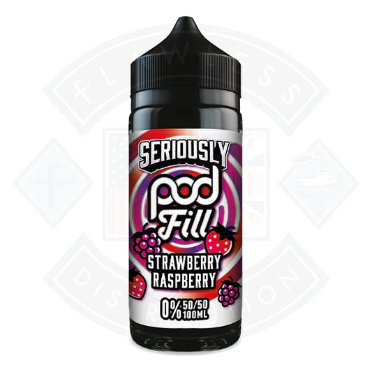 Doozy Vape Seriously Pod Fill - Strawberry Raspberry 0mg 100ml Shortfill