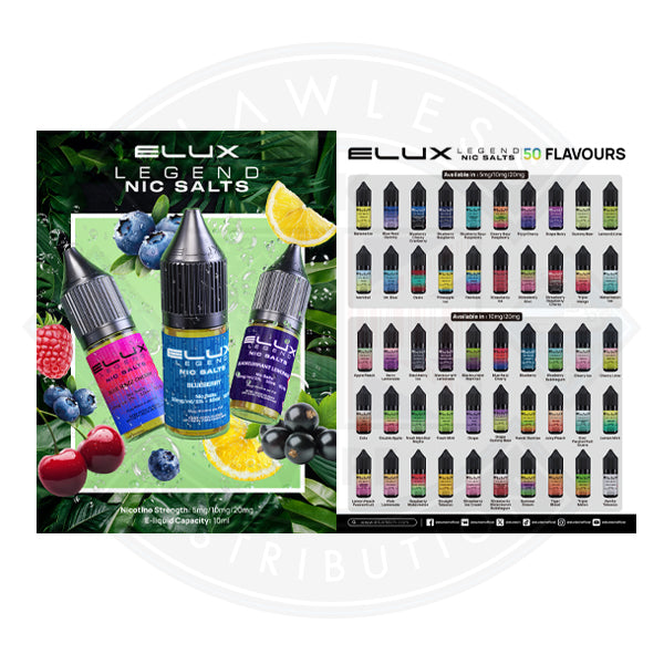ELUX LEGEND NIC SALT 5MG FLAVOUR CARD