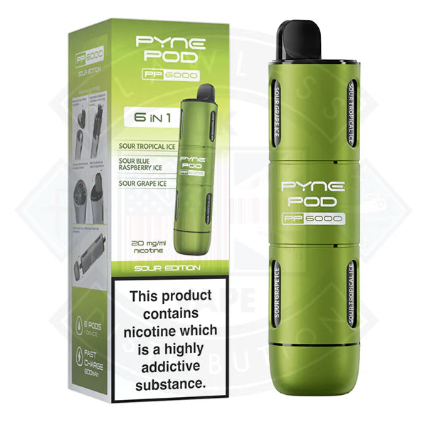 Pyne Pod PP6000 6 In 1  Disposable Vape Pod Kit