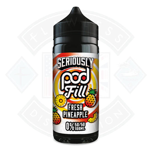 Doozy Vape Seriously Pod Fill - Fresh Pineapple 0mg 100ml Shortfill