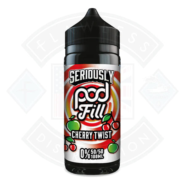 Doozy Vape Seriously Pod Fill - Cherry Twist 0mg 100ml Shortfill