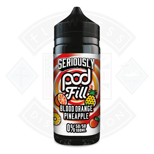 Doozy Vape Seriously Pod Fill - Blood Orange Pineapple 0mg 100ml Shortfill