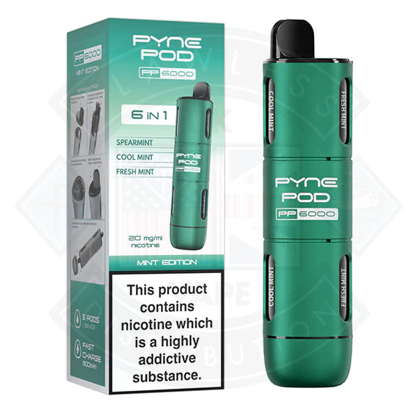 Pyne Pod PP6000 6 In 1  Disposable Vape Pod Kit