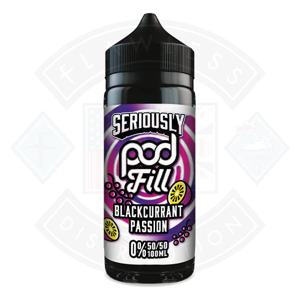 Doozy Vape Seriously Pod Fill - Blackcurrant Passion 0mg 100ml Shortfill