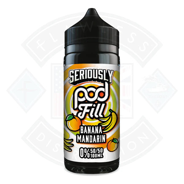 Doozy Vape Seriously Pod Fill - Banana Mandarin 0mg 100ml Shortfill