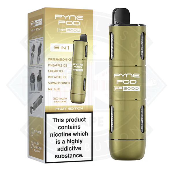 Pyne Pod PP6000 6 In 1  Disposable Vape Pod Kit