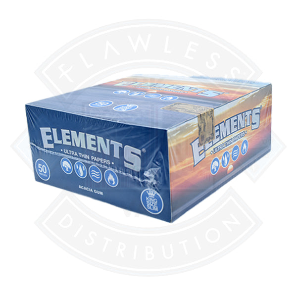 Elements King Size Slim Rolling Papers (50 per box)