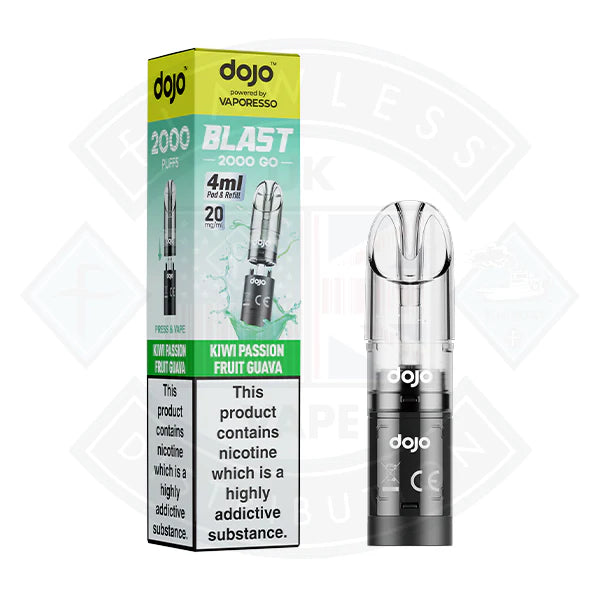 Vaporesso  DOJO BLAST 2000 GO Transparent POD (20mg）