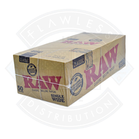 RAW Classic Rolling Papers (50 per box)