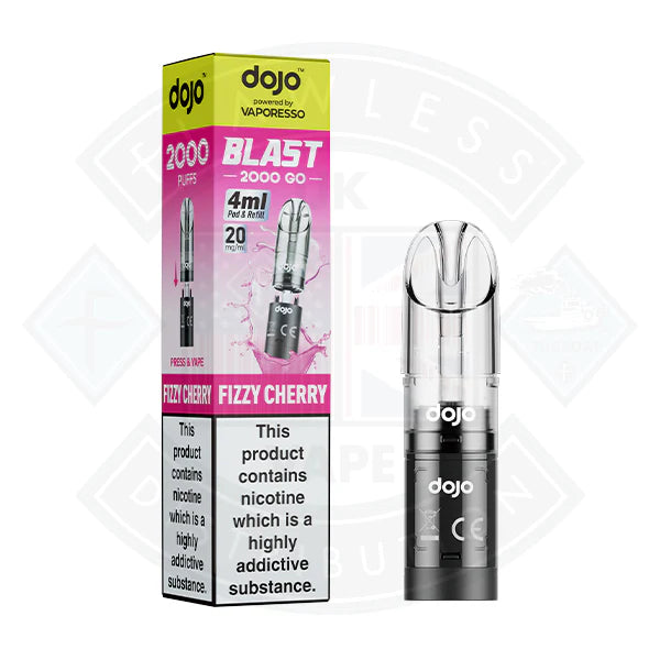Vaporesso  DOJO BLAST 2000 GO Transparent POD (20mg）
