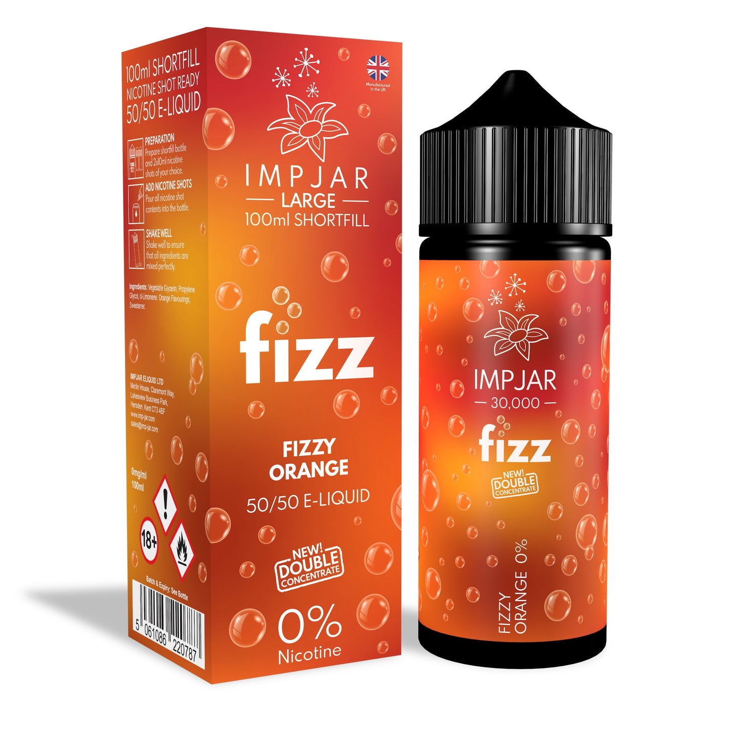 IMP JAR Large - 0mg 100ml Shortfill  - DOUBLE CONCENTRATE