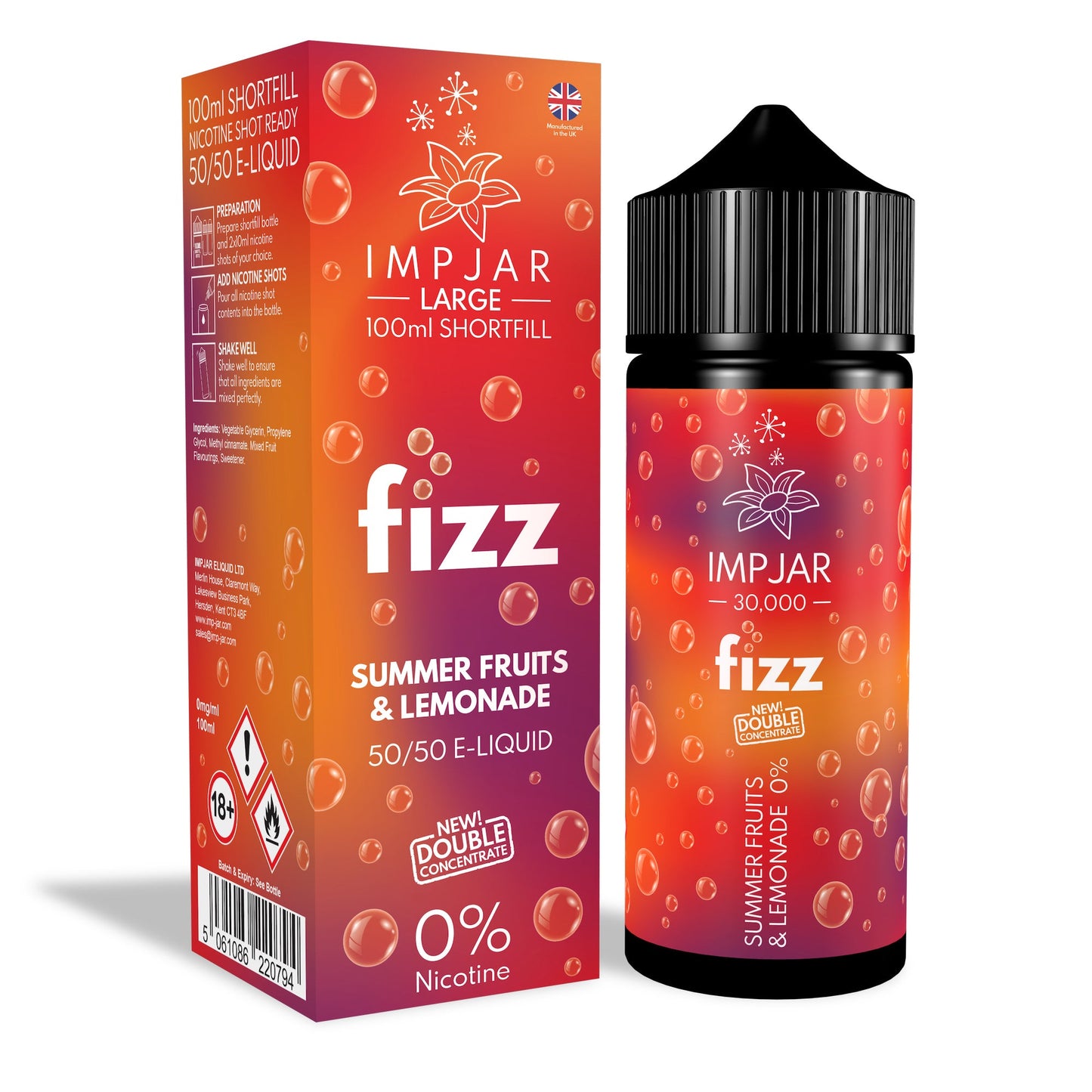 IMP JAR Large - 0mg 100ml Shortfill  - DOUBLE CONCENTRATE