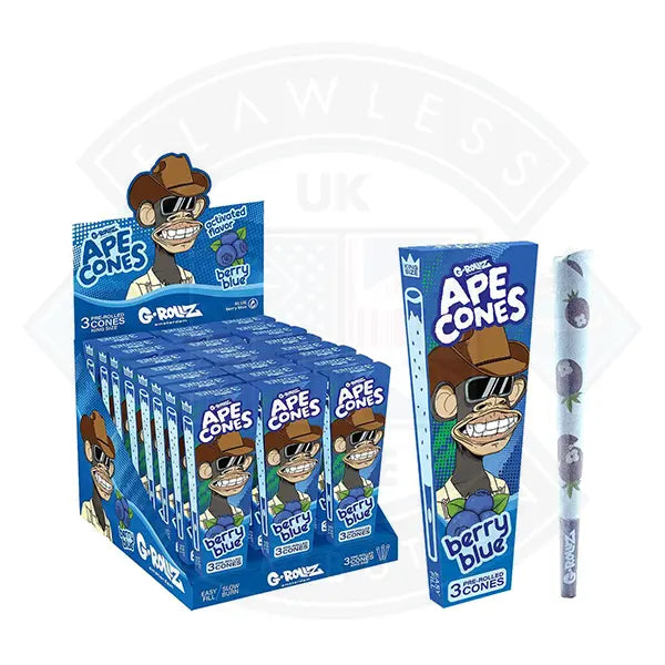 G-ROLLZ Ape Cones - 24 Per Box - 3 Cones Per Pack - Pop Activated Flavoured Filter
