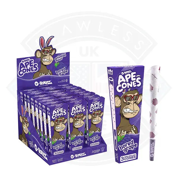 G-ROLLZ Ape Cones - 24 Per Box - 3 Cones Per Pack - Pop Activated Flavoured Filter