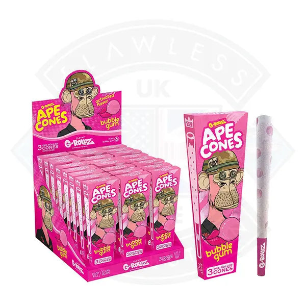 G-ROLLZ Ape Cones - 24 Per Box - 3 Cones Per Pack - Pop Activated Flavoured Filter