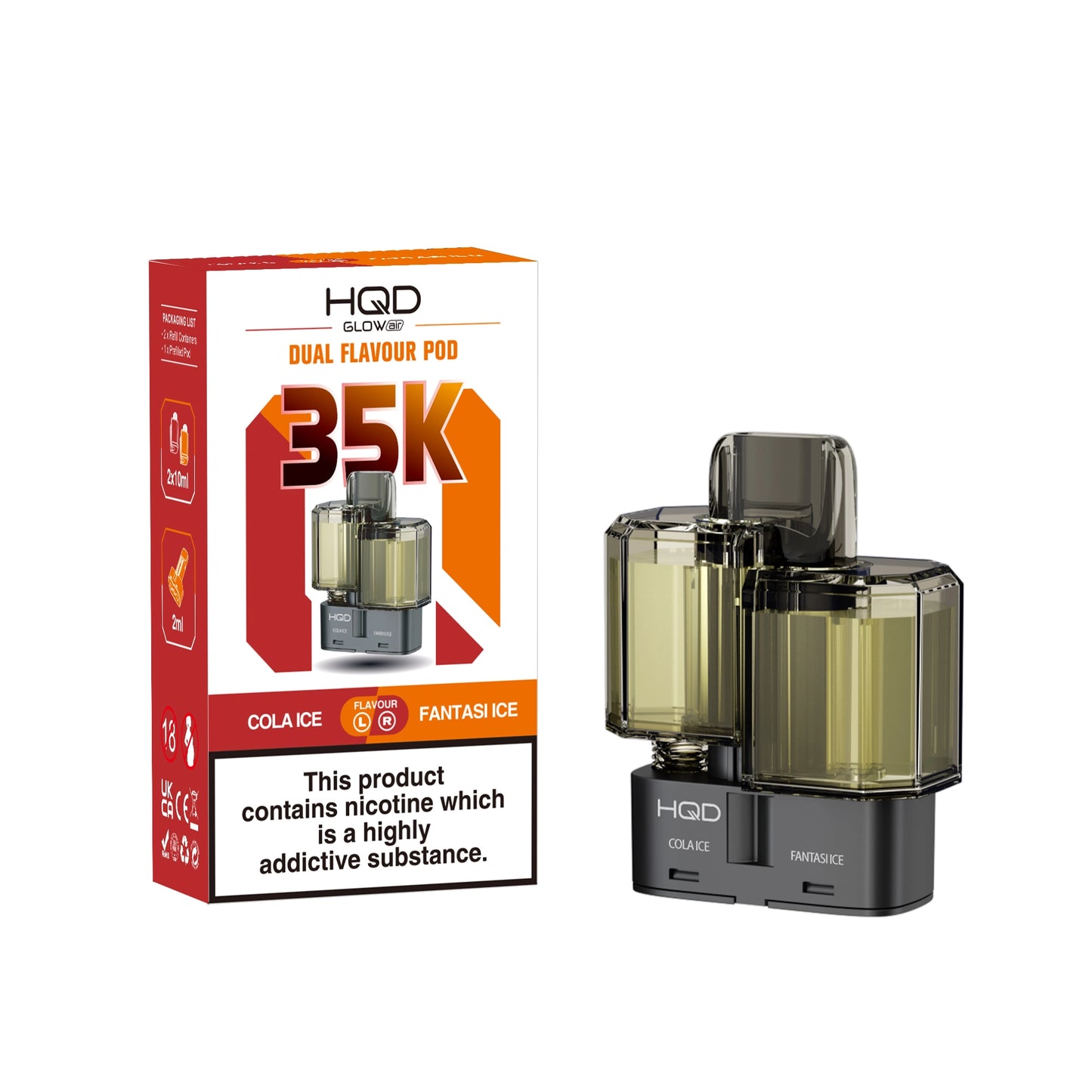 HQD Glow Air 35K Refill Pods