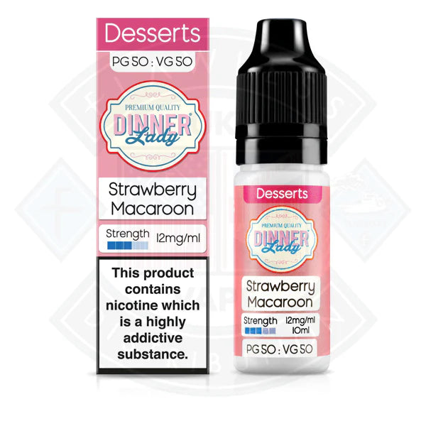 Dinner Lady Desserts 50/50 Strawberry Macaroon 10ml