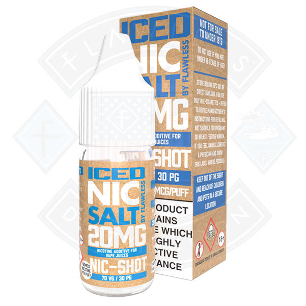 Nic Salt - Iced Nic Shot 20mg 10ml By Flawless