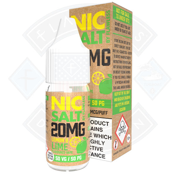 Nic Salt - Lemon & Lime 10ml By Flawless