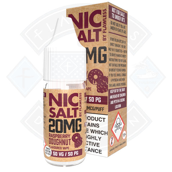 Nic Salt - Raspberry Doughnut 10ml By Flawless