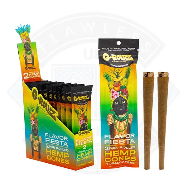 G-ROLLZ Pre-Rolled Hemp Cones - 12 Packs Per Box - 2 Cones Per Pack