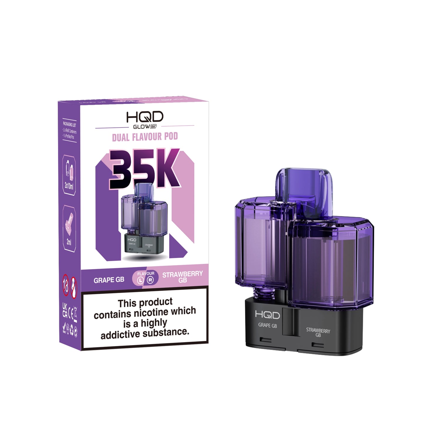 HQD Glow Air 35K Refill Pods