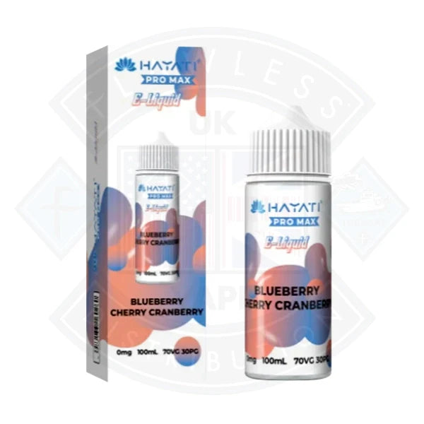 Hayati Pro Max 50/50 - Blueberry Cherry Cranberry 0mg 100ml Shortfill