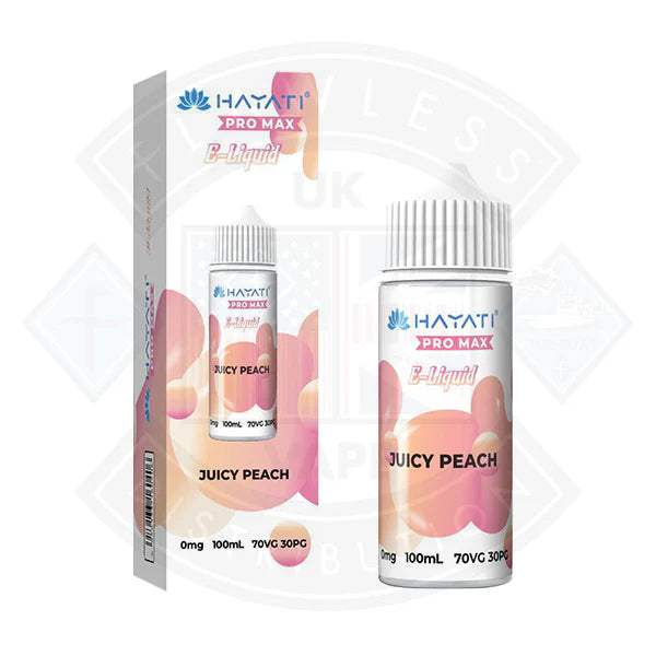 Hayati Pro Max 50/50 - Juicy Peach 0mg 100ml Shortfill