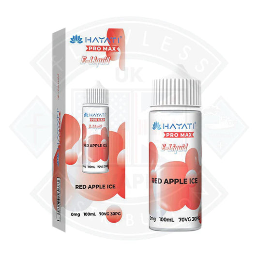 Hayati Pro Max 50/50 - Red Apple Ice 0mg 100ml Shortfill