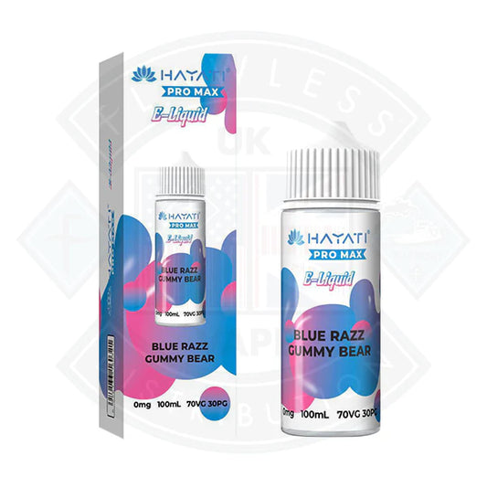 Hayati Pro Max 50/50 - Blue Razz Gummy Bear 0mg 100ml Shortfill