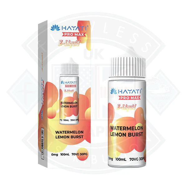 Hayati Pro Max 50/50 - Watermelon Lemon Burst 0mg 100ml Shortfill