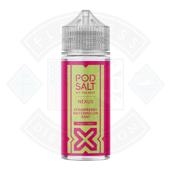 Pod Salt Nexus Strawberry Watermelon Kiwi 0mg 100ml Shortfill