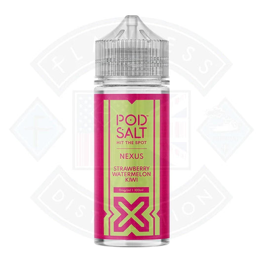 Pod Salt Nexus Strawberry Watermelon Kiwi 0mg 100ml Shortfill