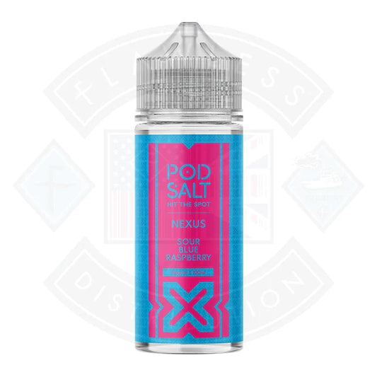 Pod Salt Nexus Sour Blue Raspberry 0mg 100ml Shortfill