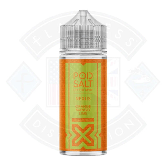 Pod Salt Nexus Orange Mango Lime 0mg 100ml Shortfill