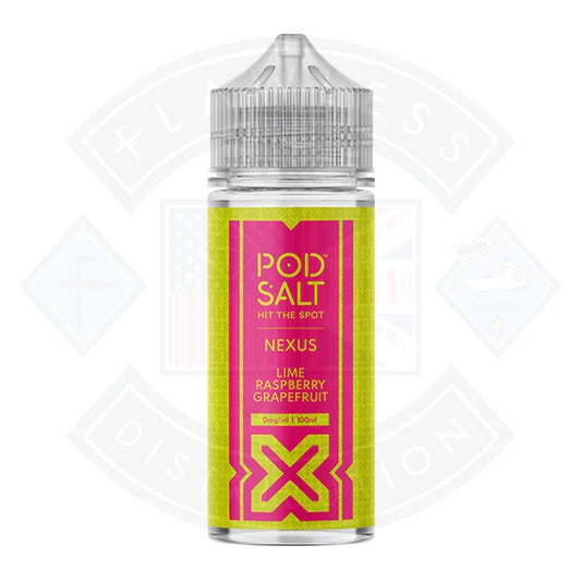 Pod Salt Nexus Lime Raspberry Grapefruit 0mg 100ml Shortfill