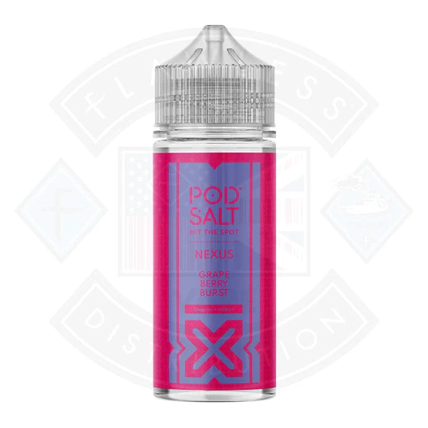 Pod Salt Nexus Grape Berry Burst 0mg 100ml Shortfill