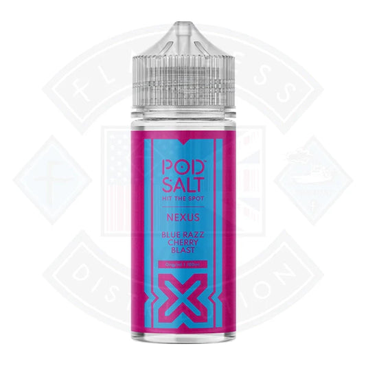 Pod Salt Nexus Blue Razz Cherry Blast 0mg 100ml Shortfill