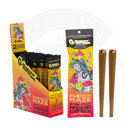 G-ROLLZ Pre-Rolled Hemp Cones - 12 Packs Per Box - 2 Cones Per Pack