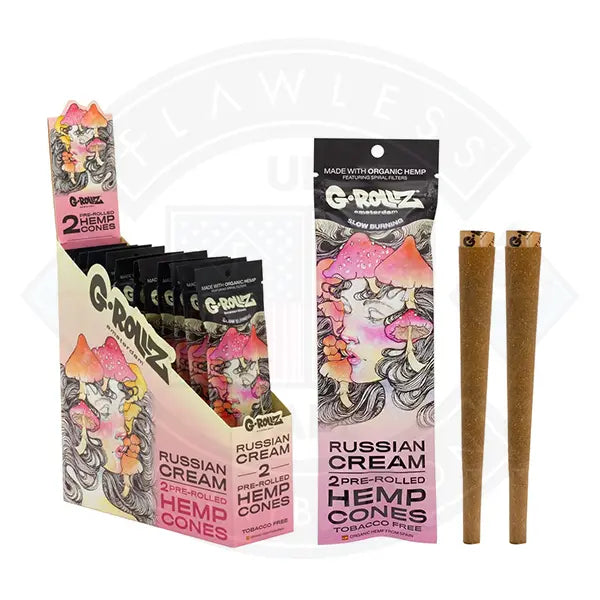 G-ROLLZ Pre-Rolled Hemp Cones - 12 Packs Per Box - 2 Cones Per Pack