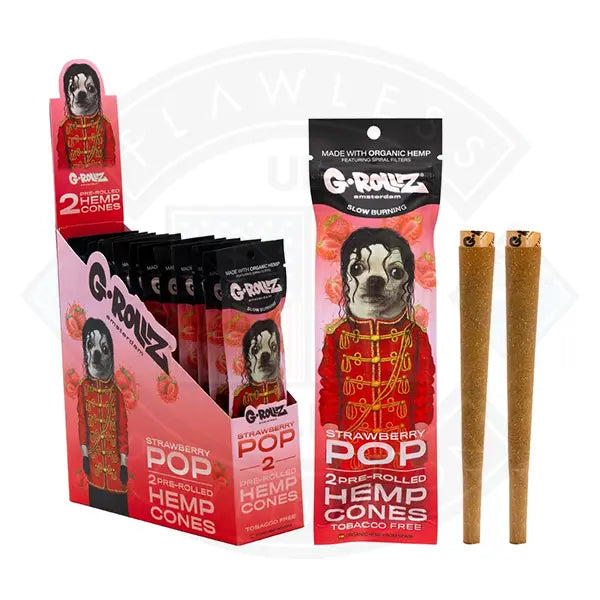 G-ROLLZ Pre-Rolled Hemp Cones - 12 Packs Per Box - 2 Cones Per Pack