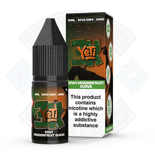 Yeti 3k Bar Salt- Kiwi Passionfruit Guava 10ml E Liquid