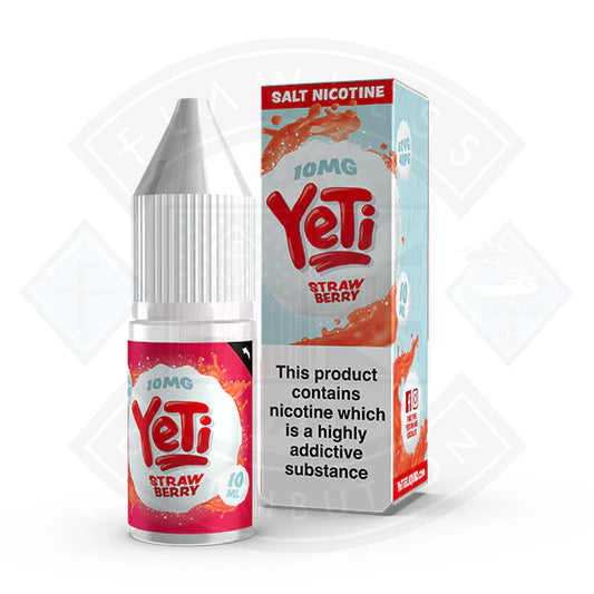 Yeti Salt - Strawberry 10ml E Liquid