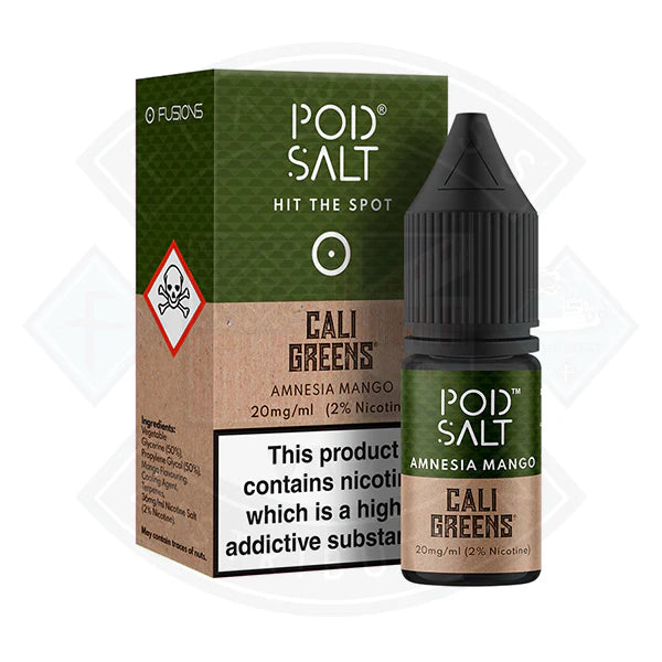 Pod Salt Cali Greens Amnesia Mango Fusion Series 20mg 10ml E-Liquid