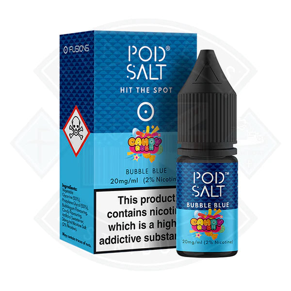 Pod Salt Candy Rush Bubble Blue Fusion Series 20mg 10ml E-Liquid