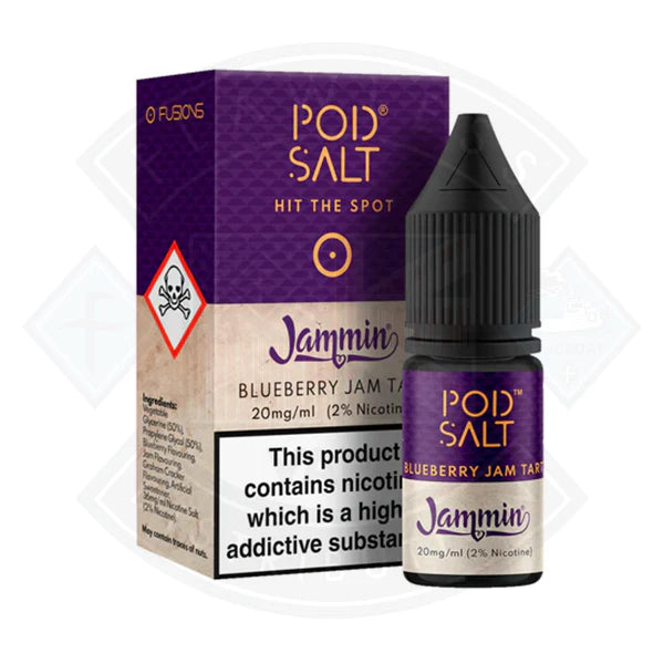 Pod Salt Jammin Blueberry Jam Tart Fusion Series 20mg 10ml E-Liquid