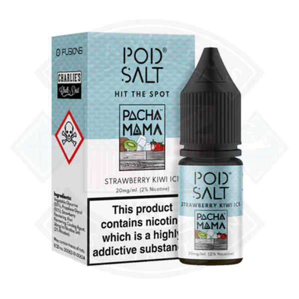 Pod Salt Pacha Mama Strawberry Kiwi Ice Fusion Series 20mg 10ml E-Liquid